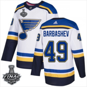 Blues #49 Ivan Barbashev Weiß 2019 Stanley Cup Final Stitched